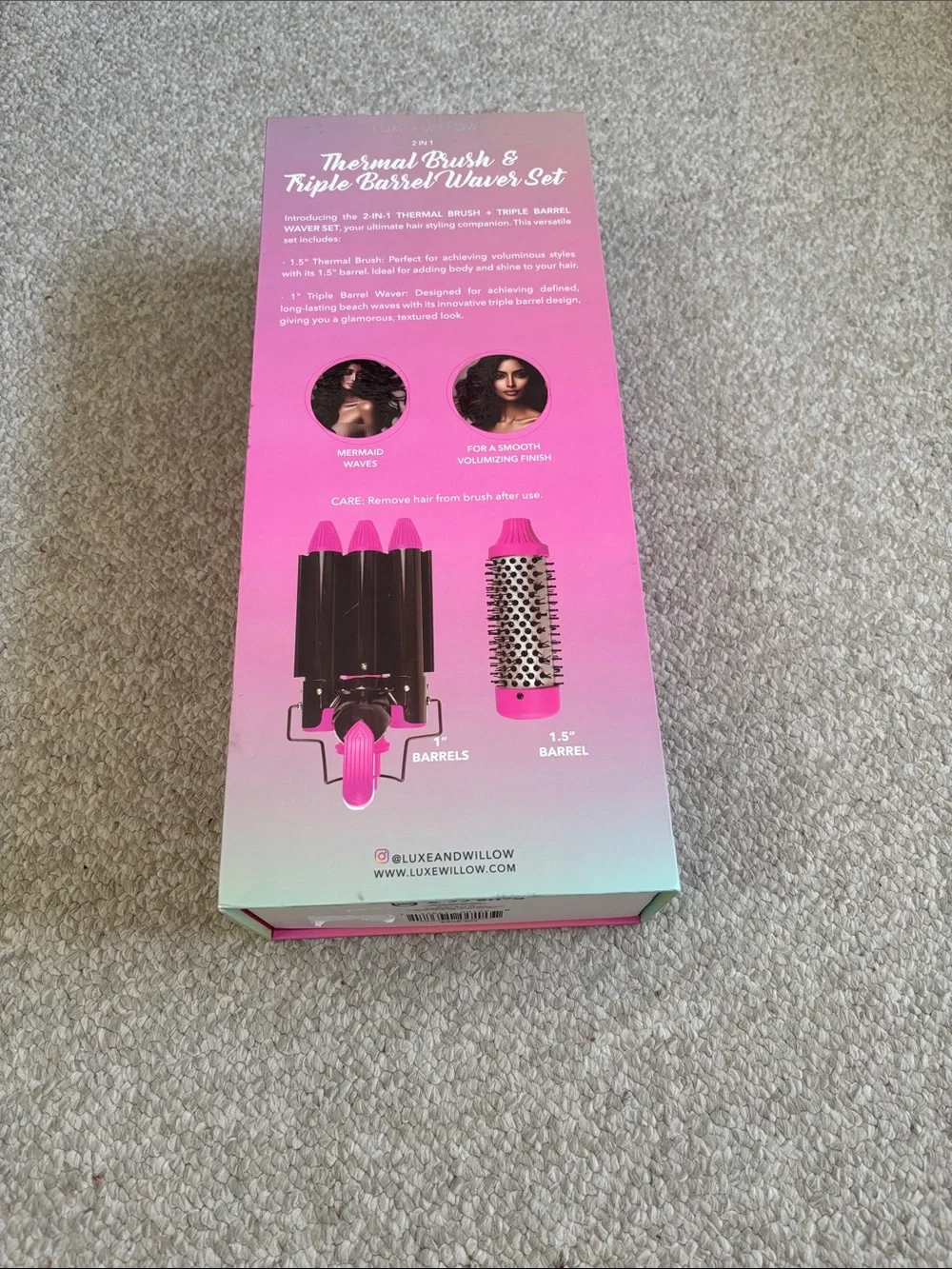 2 in 1 Triple Barrel Waver set and Thermal Brush - Luxe & Willow